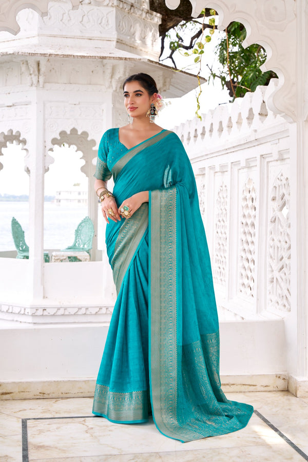 Chinon Green saree