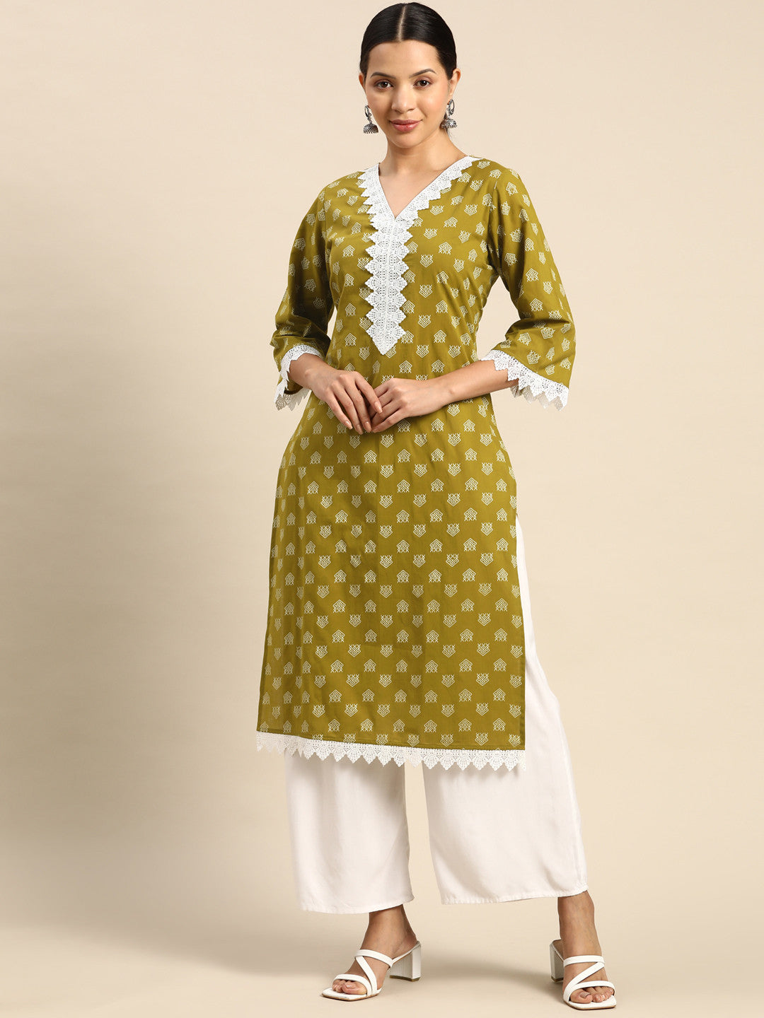 Rayon Printed Straight Kurti