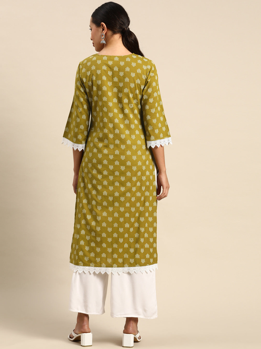 Rayon Printed Straight Kurti